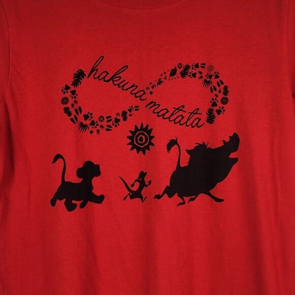 2/$15 Disney Lion King T Shirt Red SZ 15 XL Simba Pumbaa Timon Hakuna Matata - Picture 4 of 6